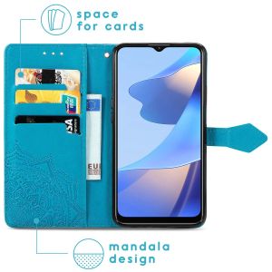 iMoshion Mandala Bookcase Oppo A16(s) / A54s - Turquoise