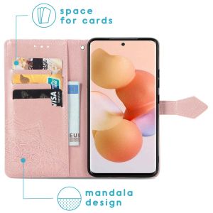 iMoshion Mandala Bookcase Xiaomi 12 / 12X - Rosé Goud
