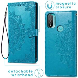 iMoshion Mandala Bookcase Motorola Moto E20 - Turquoise