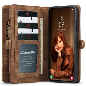 CaseMe Luxe Lederen 2 in 1 Portemonnee Bookcase Samsung Galaxy S22 - Bruin