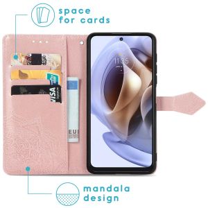 iMoshion Mandala Bookcase Motorola Moto G31 / G41 - Rosé Goud