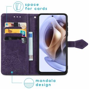 iMoshion Mandala Bookcase Motorola Moto G31 / G41 - Paars