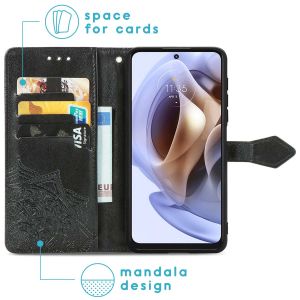iMoshion Mandala Bookcase Motorola Moto G31 / G41 - Zwart