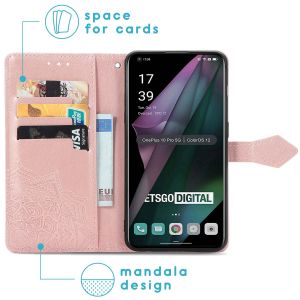 iMoshion Mandala Bookcase OnePlus 10 Pro - Rosé Goud