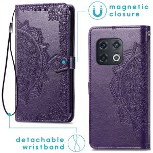iMoshion Mandala Bookcase OnePlus 10 Pro - Paars