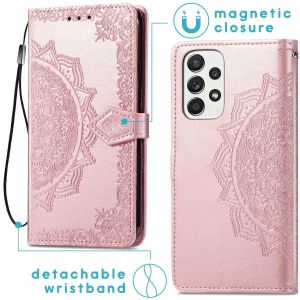 iMoshion Mandala Bookcase Samsung Galaxy A53 - Rosé Goud