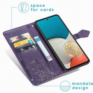 iMoshion Mandala Bookcase Samsung Galaxy A53 - Paars