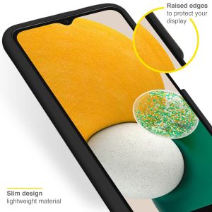 Accezz Liquid Silicone Backcover Samsung Galaxy A13 - Zwart