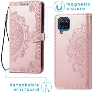 iMoshion Mandala Bookcase Samsung Galaxy M22 / A22 (4G) - Rosé Goud