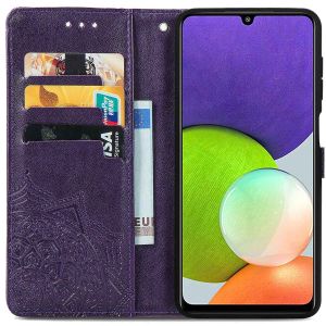 iMoshion Mandala Bookcase Samsung Galaxy M22  / A22 (4G) - Paars