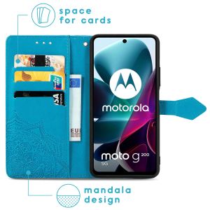 iMoshion Mandala Bookcase Motorola Moto G200 - Turquoise