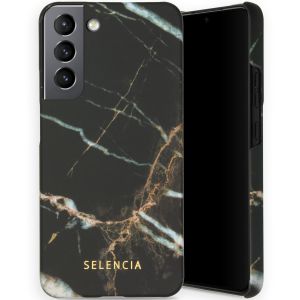 Selencia Maya Fashion Backcover Samsung Galaxy S22 Plus - Marble Black