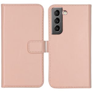 Selencia Echt Lederen Booktype Samsung Galaxy S22 - Dusty Pink