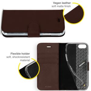 Accezz Wallet Softcase Bookcase iPhone SE (2022 / 2020) / 8 / 7 / 6(s) - Donkerbruin