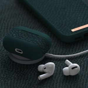 Njorð Collections Salmon Leather Case Apple AirPods Pro 1 / Pro 2 - Dark Green