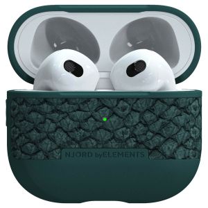 Njorð Collections Salmon Leather Case Apple AirPods 3 (2021) - Dark Green