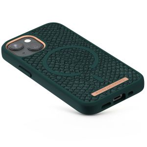 Njorð Collections Salmon Leather MagSafe Case iPhone 13 Mini - Dark Green