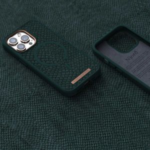 Njorð Collections Salmon Leather MagSafe Case iPhone 13 Pro - Dark Green