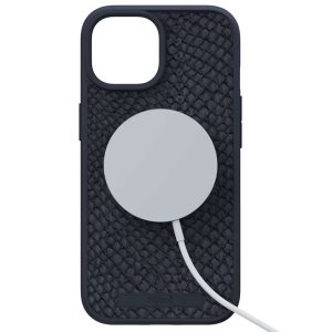Njorð Collections Salmon Leather MagSafe Case iPhone 15 - Black