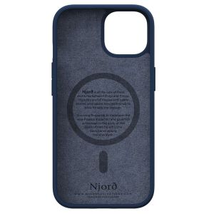 Njorð Collections Salmon Leather MagSafe Case iPhone 15 - Blue