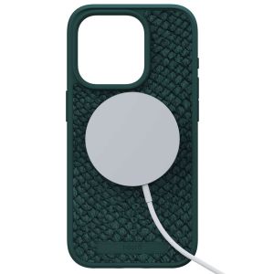 Njorð Collections Salmon Leather MagSafe Case iPhone 15 Pro - Green