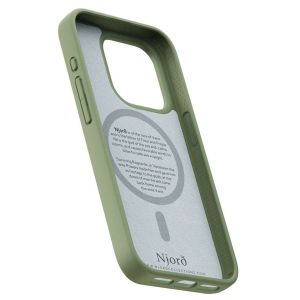 Njorð Collections Suède Comfort+ Case MagSafe iPhone 15 Pro - Olive