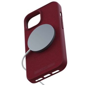 Njorð Collections Suède Comfort+ Case MagSafe iPhone 15 - Red