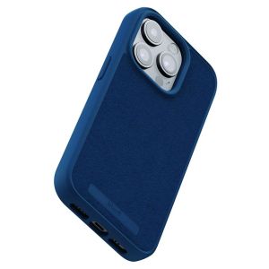 Njorð Collections Suède Comfort+ Case MagSafe iPhone 15 Pro - Blue