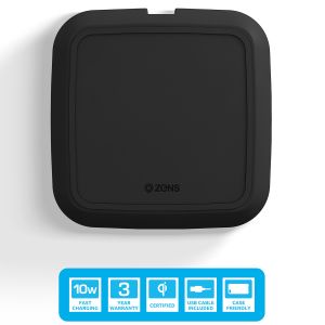 Zens Single Fast Wireless Charger - Draadloze oplader geoptimaliseerd voor iPhone - 10 Watt