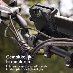 iMoshion Fiets telefoonhouder met powerbank - Telefoonhouder fiets - Draadloze powerbank - 5.000 mAh - Zwart