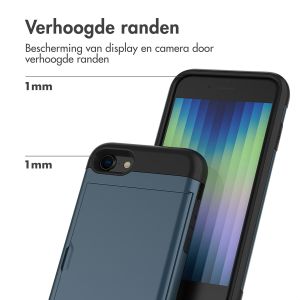 iMoshion Backcover met pasjeshouder iPhone SE (2022 / 2020) / 8 / 7 - Donkerblauw