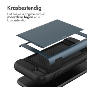 iMoshion Backcover met pasjeshouder iPhone SE (2022 / 2020) / 8 / 7 - Donkerblauw