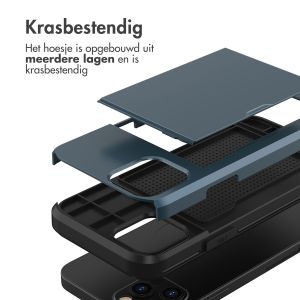 iMoshion Backcover met pasjeshouder iPhone 12 (Pro) - Donkerblauw