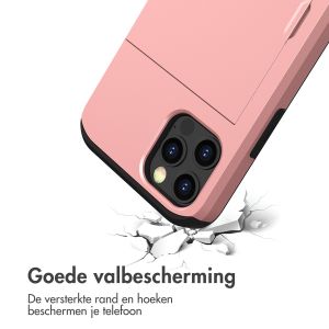 iMoshion Backcover met pasjeshouder iPhone 12 (Pro) - Rosé Goud