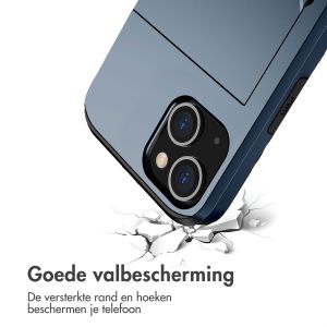 iMoshion Backcover met pasjeshouder iPhone 13 - Donkerblauw