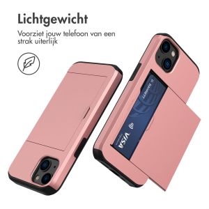 iMoshion Backcover met pasjeshouder iPhone 13  - Rosé Goud