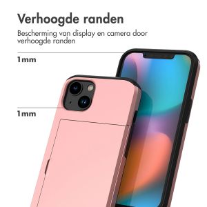 iMoshion Backcover met pasjeshouder iPhone 14 - Rosé Goud