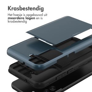 iMoshion Backcover met pasjeshouder Samsung Galaxy S21 - Donkerblauw