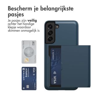 iMoshion Backcover met pasjeshouder Samsung Galaxy S22 - Donkerblauw