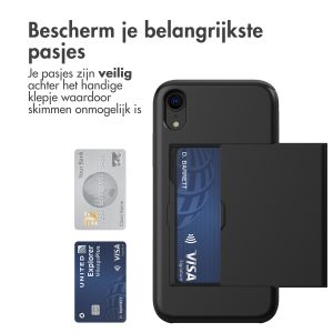iMoshion Backcover met pasjeshouder iPhone Xr - Zwart
