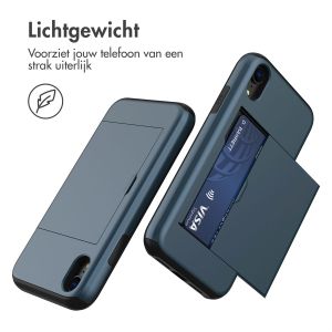 Bedankt Kan worden genegeerd Landelijk iMoshion Backcover met pasjeshouder voor de iPhone Xr - Donkerblauw |  Smartphonehoesjes.nl