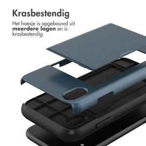 iMoshion Backcover met pasjeshouder iPhone Xr - Donkerblauw