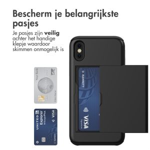 iMoshion Backcover met pasjeshouder iPhone Xs / X - Zwart