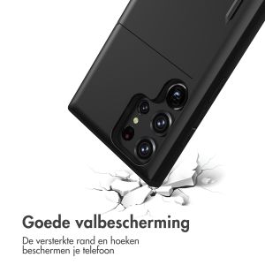 iMoshion Backcover met pasjeshouder Samsung Galaxy S22 Ultra - Zwart