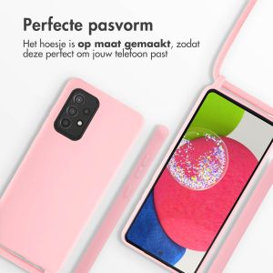 iMoshion Siliconen hoesje met koord Samsung Galaxy A52(s) (5G/4G) - Roze