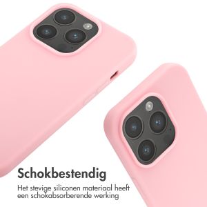 iMoshion Siliconen hoesje met koord iPhone 14 Pro - Roze