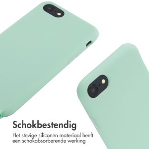 iMoshion Siliconen hoesje met koord iPhone SE (2022 / 2020) / 8 / 7 - Mintgroen