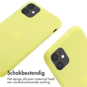 iMoshion Siliconen hoesje met koord iPhone 11 - Geel