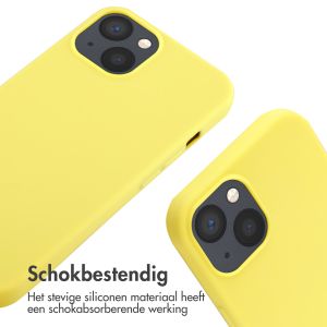 iMoshion Siliconen hoesje met koord iPhone 13 - Geel