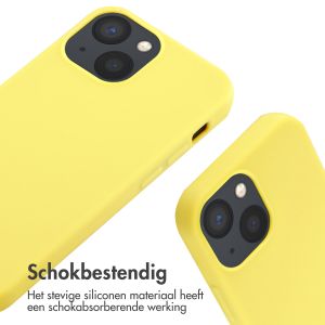 iMoshion Siliconen hoesje met koord iPhone 13 Mini - Geel